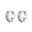 Fashion Minimalist Alloy Plated Matte Hoop Earrings for Men and Women