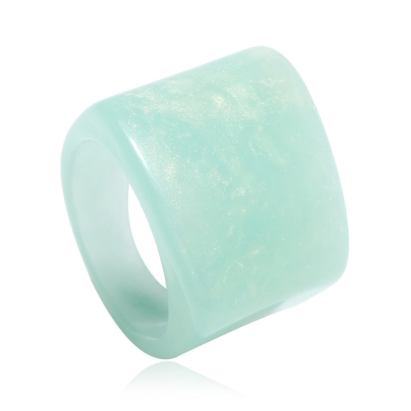 Korean Retro Resin Minimalist Design Acrylic Index Finger Ring Fashion Statement