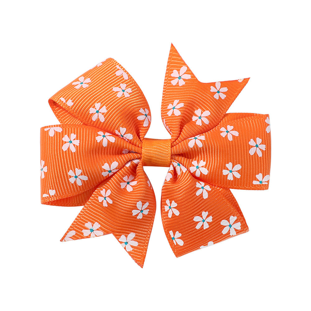 Children's Daisy Sunflower Bow Hair Clip - 20 Color Options