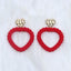 Simple Heart Shape Acrylic Drop Earrings