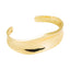 Elegant Minimalist Water Droplet Gold & Silver Plated Open Bangle Bracelet - Unisex Fashion Jewelry