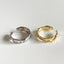 1 Piece Irregular Textured 18K Gold Plated Sterling Silver Open Ring