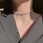 Ins Style Solid Color Alloy Inlay Rhinestone Women's Choker Necklace