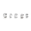 Fashion Geometric Alloy Plated C-Shaped Clip-On Earrings Set for Women