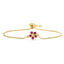 Elegant Floral Gold Plated Adjustable Copper Bracelet