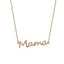 Simple Glossy Letter Mama Alloy Three-color Pendant Necklace