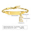 Stainless Steel Zircon Inlay English Letter Bracelet for Women and Children