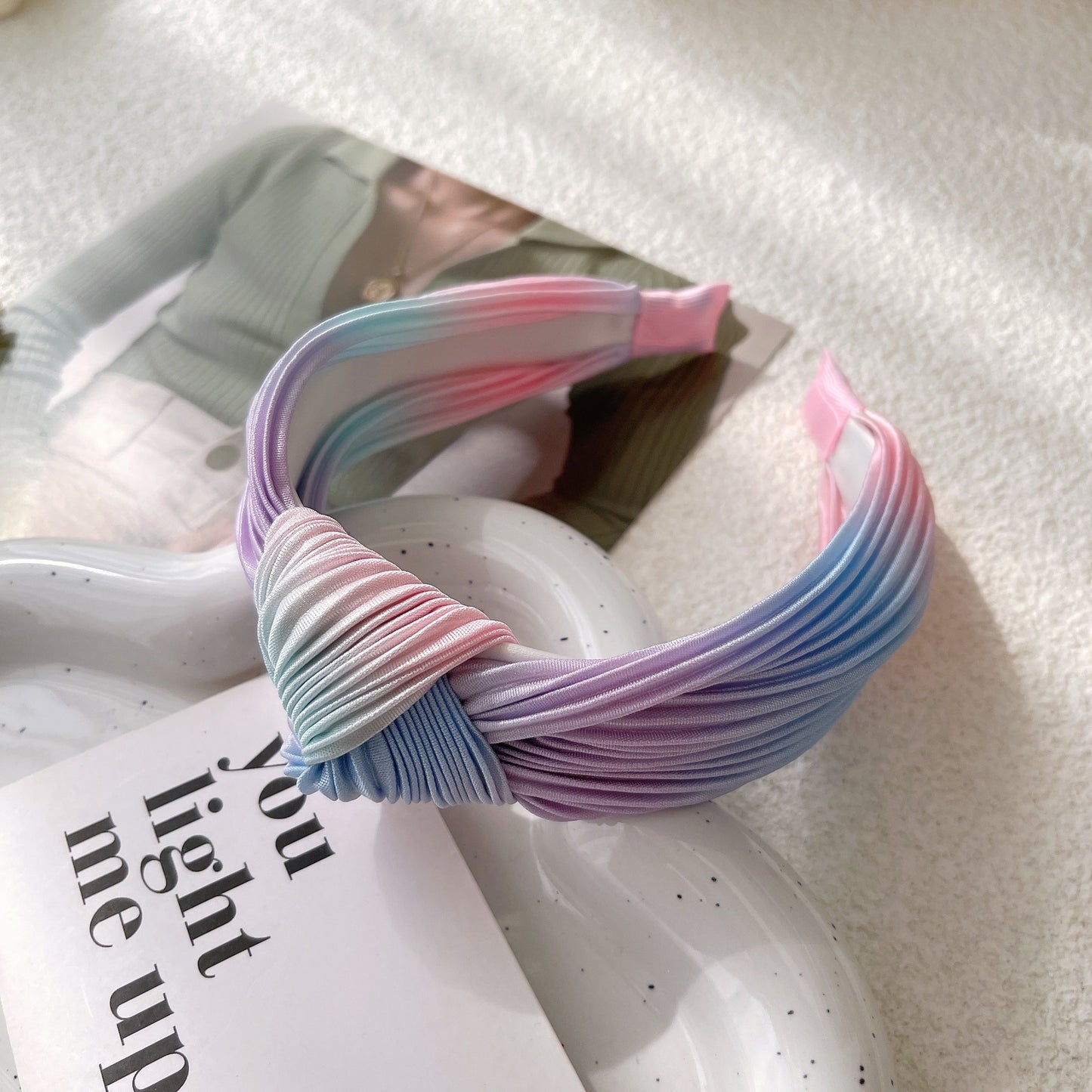 Fashion Gradient Geometric Polyester Hair Band Headband