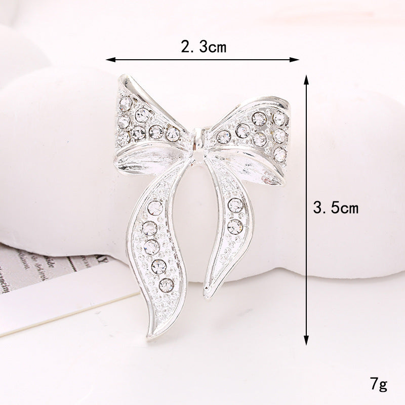 Zinc Alloy Rhinestone Pearl Bow Knot DIY Accessories for Phone Cases and Shoes