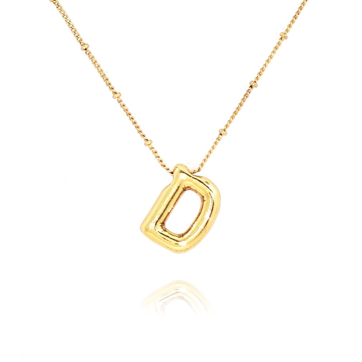 14k Gold Plated Alloy Letter Pendant Necklace