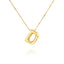 14k Gold Plated Alloy Letter Pendant Necklace