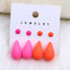 1 Set Cute Water Droplets Spray Paint Arylic Ear Studs