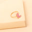 Cute Cartoon Enamel Ring Set with Flower and Mushroom Design