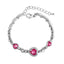 Fashion Heart Shape Crystal Gemstone Bracelet