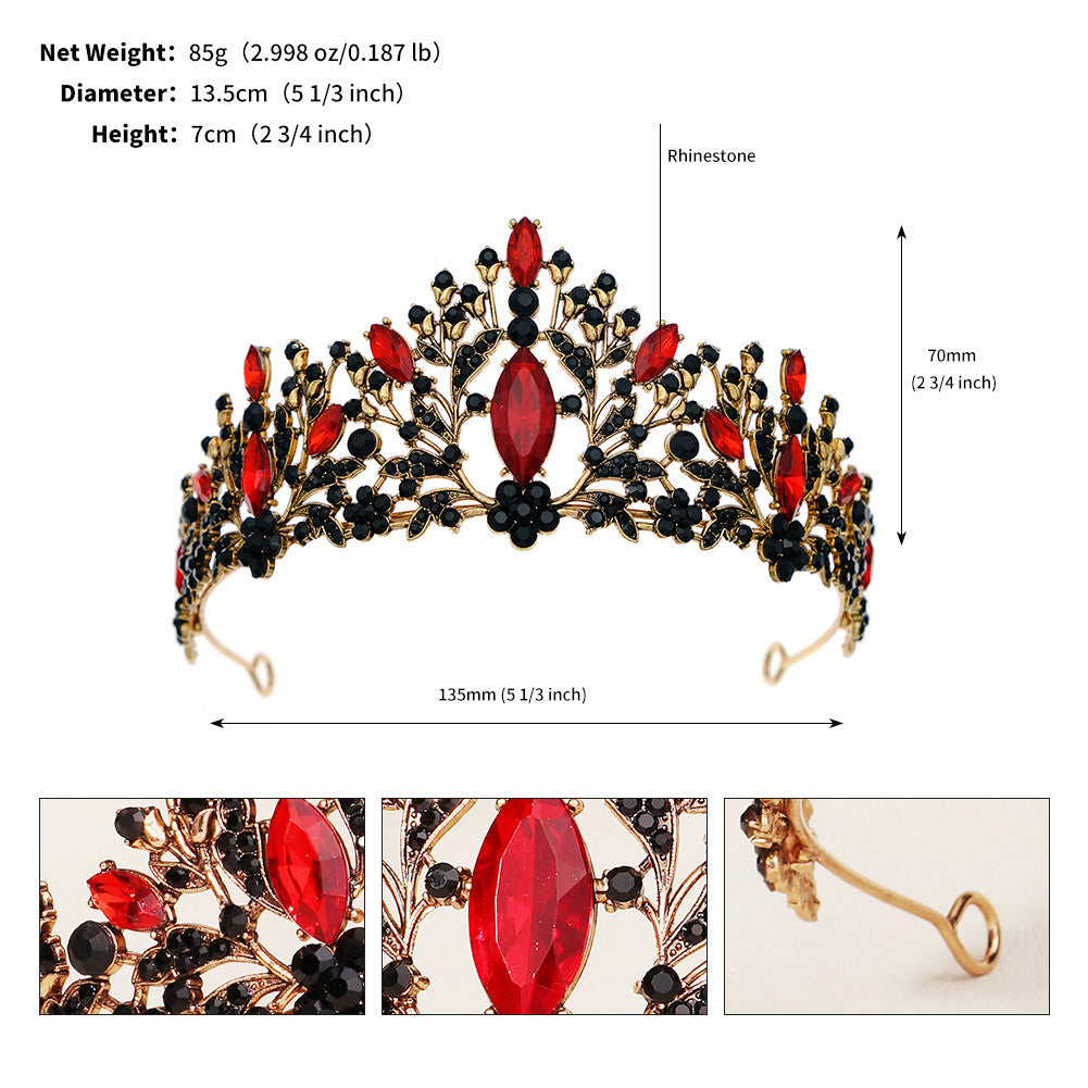 Elegant Baroque Alloy Plated Bridal Crown Accessory