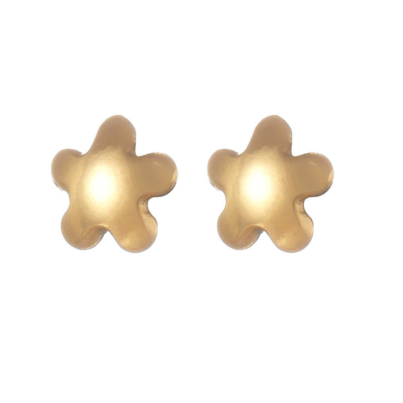 1 Pair Simple Style Flower Inlay 304 Stainless Steel Rhinestones Ear Studs