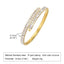 IG Style Geometric 18K Gold Plated Zircon Bangle Bracelet