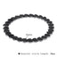 Retro Geometric Hematite Beaded Unisex Bracelets - Black Gallstone Bungee Rope Design for Couples