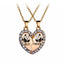 Fashion Wild Heart-Shaped Diamond Stitching Necklace for Women