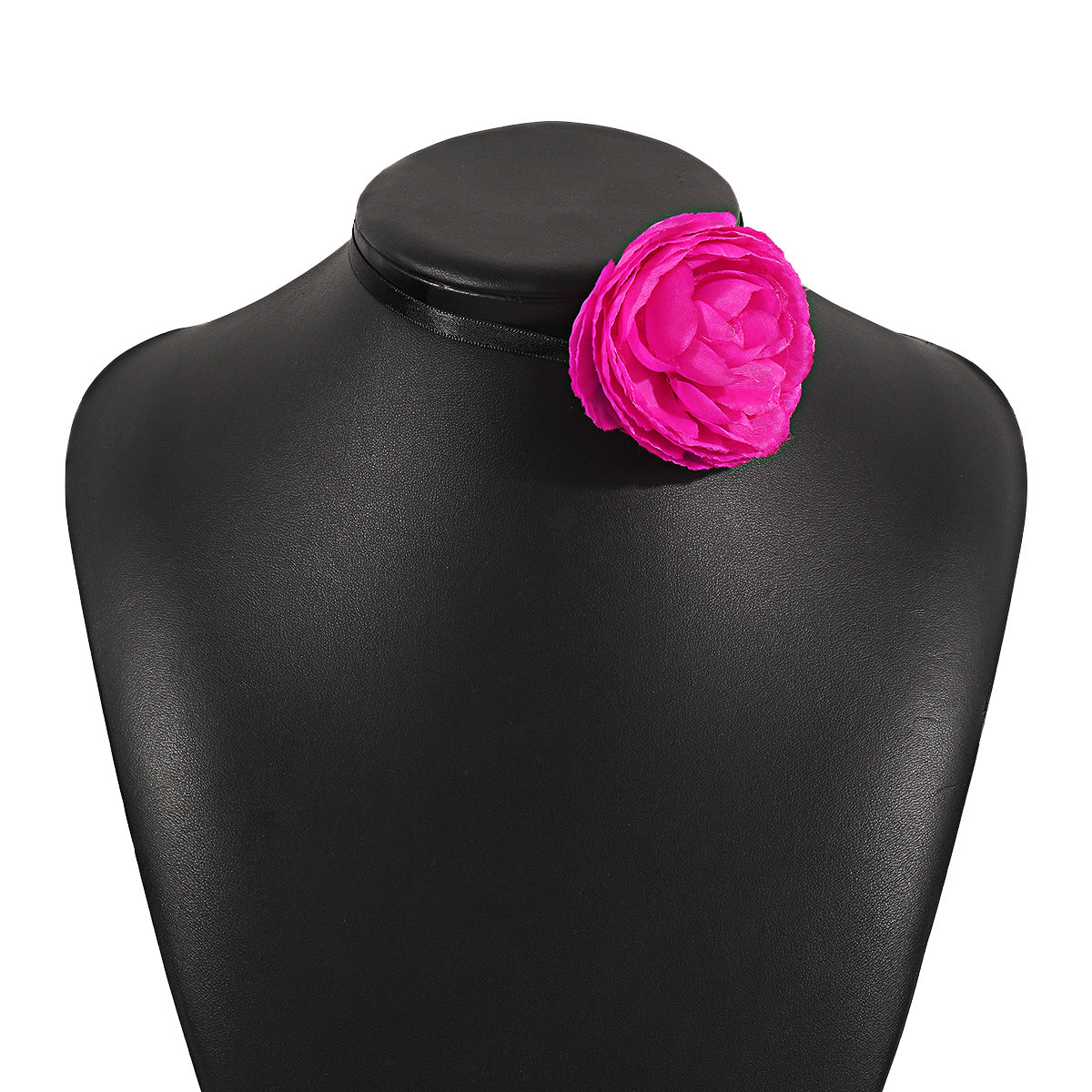 IG Style Sweet Flower Rose Choker Necklace with Bow Tie