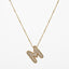 IG Style Minimalist Letter Zircon Pendant Necklace - Gold & Silver Plated