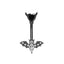 Geometric Zircon Inlay Stainless Steel Belly Ring