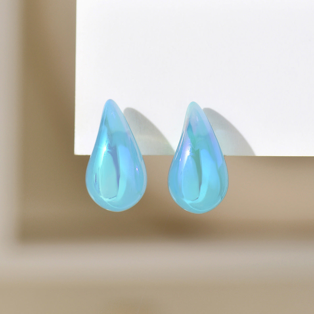 1 Pair Minimalist Water Droplet Acrylic Earrings