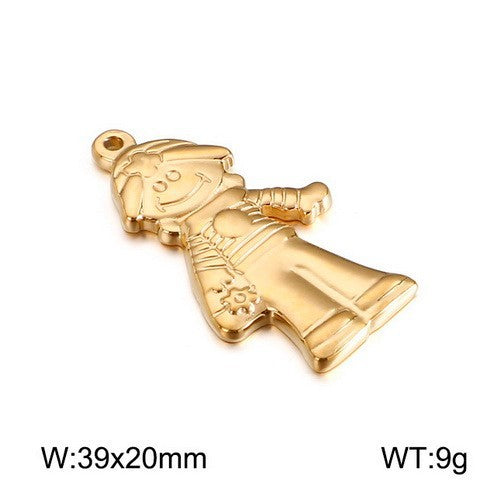 Hip-Hop Punk Stainless Steel Cartoon Character Pendant Jewelry Accessories