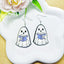 1 Pair Acrylic Floral Ghost Print Drop Earrings