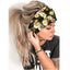 Floral Print Elastic Polyester Sports Headband for Women