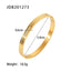 Simple Style Geometric Stainless Steel Bangle Plating Zircon Stainless Steel Bracelets