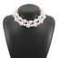 IG Style Double Layered Imitation Pearl Vintage Necklace Set