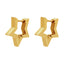 Glossy Stainless Steel Earrings Five-pointed Star Heart Triangle Geometric Ear Buckle