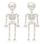 Halloween Movable Skull Pearl Earrings