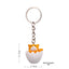 Cute Cat Alloy Plastic Keychain Pendant - DIY Creative Cartoon Design