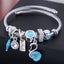 Elegant Swan Heart Crystal Beaded Bracelet for Women