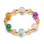 Gradient Crystal Glass Bracelet for Women and Kids