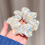 Spring and Summer Floral Leather Hair Scrunchie