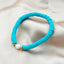 Bohemian Beach Baroque Pearl Color Block Clay Bracelets