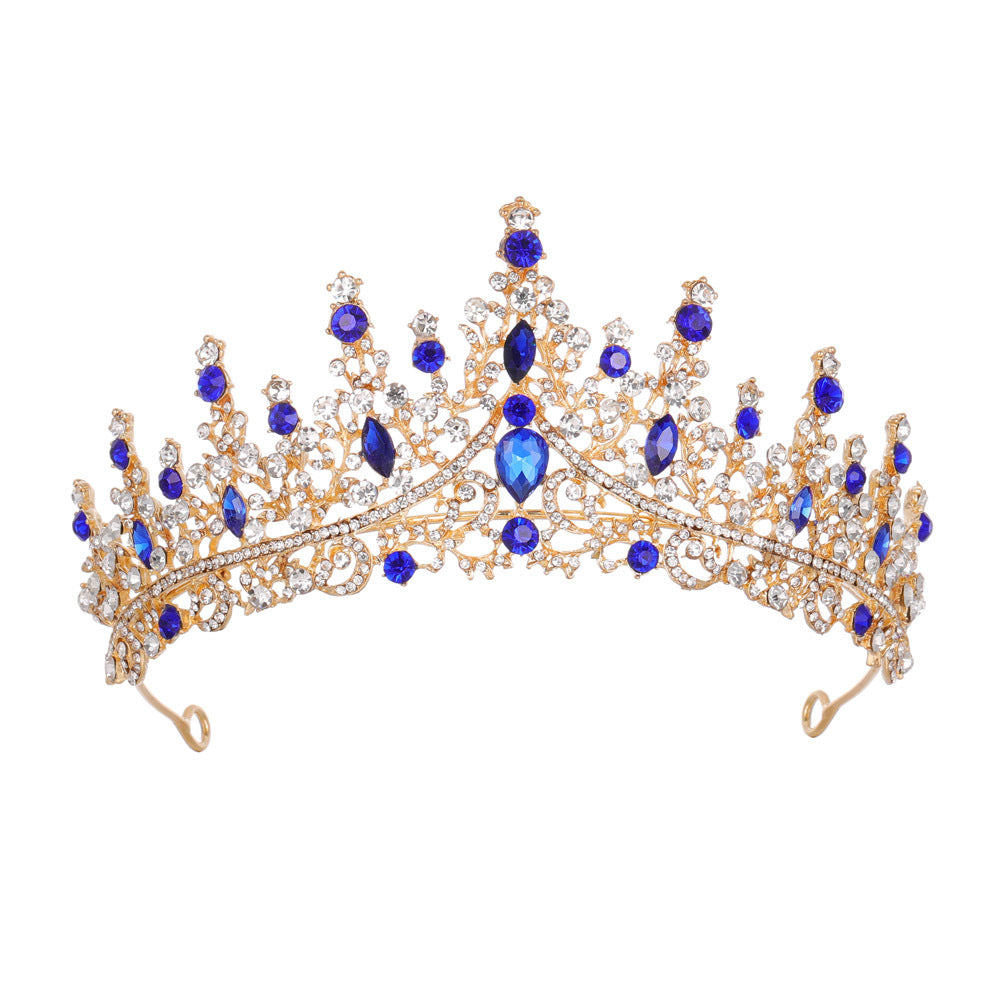 Women's Elegant Rhinestone Alloy Crown Bridal Headgear for Weddings and Parties