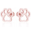 Paw Print Stainless Steel Animal Ear Studs - Cute Vintage Design