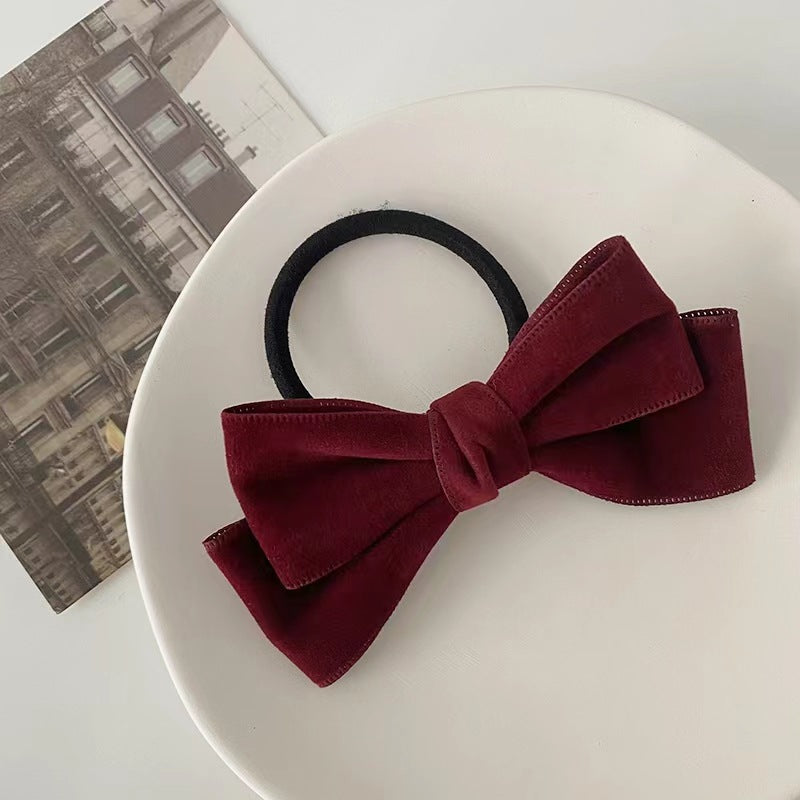 Classic Bow Knot Hair Tie - Autumn Winter Collection, Versatile Ponytail Headband