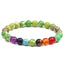 Fashion Multicolor Lava Stone & White Agate Beaded Bracelets