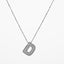 IG Style Minimalist Letter Zircon Pendant Necklace - Gold & Silver Plated