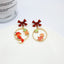 Fashion Cartoon Enamel Butterfly Bow Drop Earrings