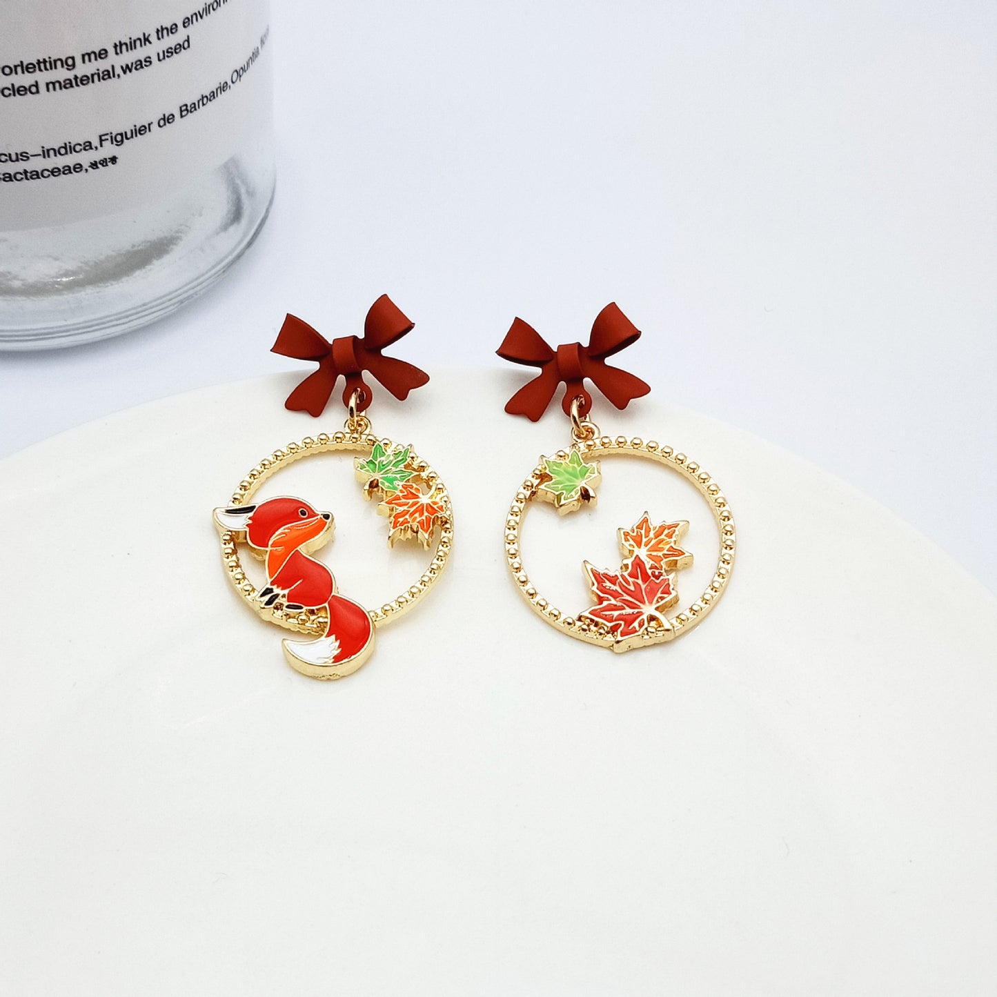 Fashion Cartoon Alloy Enamel Stoving Varnish Drop Earrings