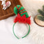 Cartoon Christmas Elf Plaid Headband for Kids Party