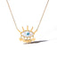 Wholesale 1 Piece Classic Style Devil'S Eye Titanium Steel 18K Gold Plated Shell Pendant Necklace