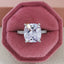 Fashion Geometric Copper Zircon Engagement Ring for Women, Size 11