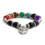 Fashion Multicolor Lava Stone & White Agate Beaded Bracelets